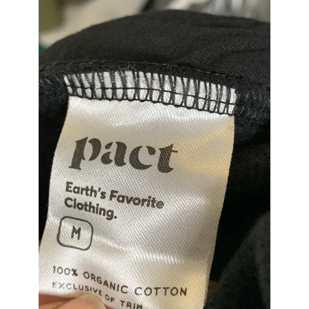 PACT Airplane Jogger Black M 100% Organic Cotton Lounge Travel Athleisure Pullon - Picture 9 of 10